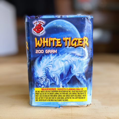 flaming white tiger